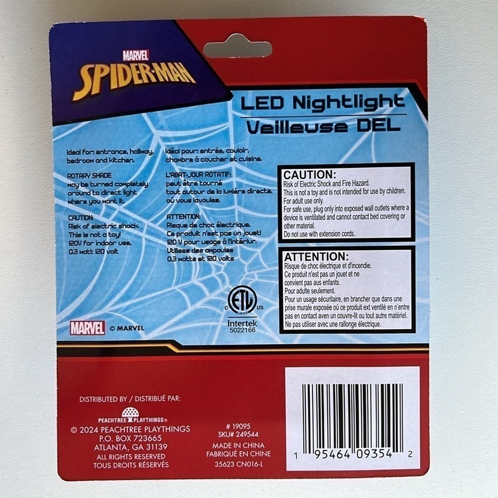 Spider Man Marvel LED Night Light - Picture 2 of 8
